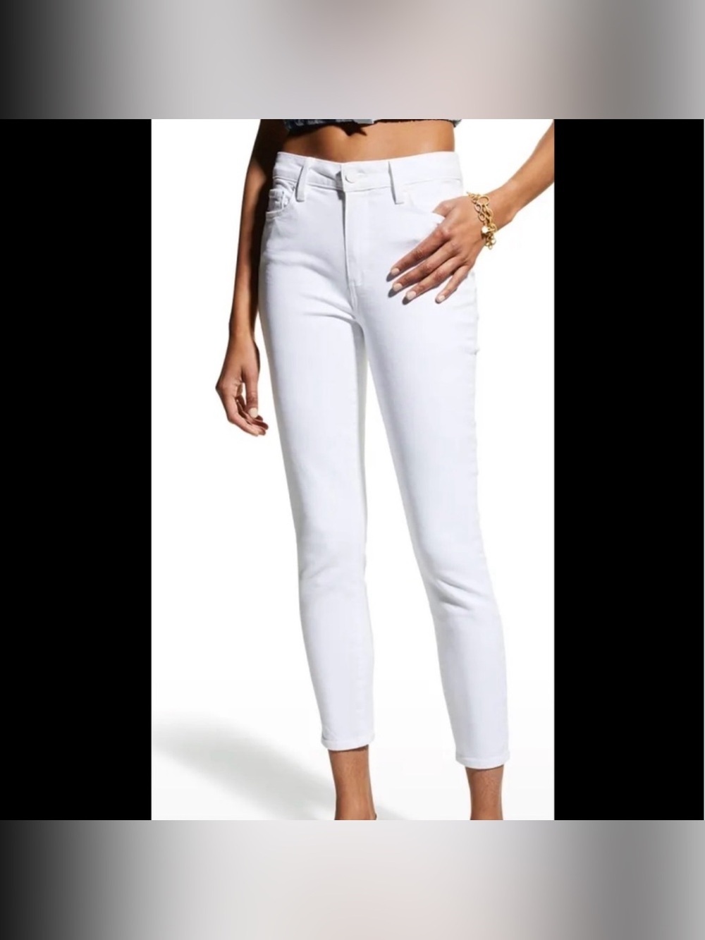 Paige White Jeans Hoxton Crop Anckle Skinny 28. B14